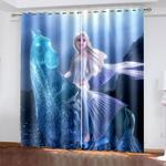 frozen 2 elsa curtains cosplay blackout window drapes 0