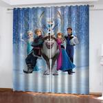 frozen curtains cosplay blackout window drapes girls room decoration 0