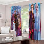 frozen elsa anna curtains blackout window drapes for room decoration 0