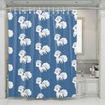 fur white pokemon species shower curtains 0