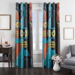 futurama paper red blue window curtain 0