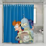 futurama with friend shower curtains 0