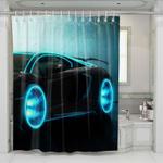 futuristic car shower curtains 0