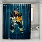 futuristic hud nhl player shower curtains 0