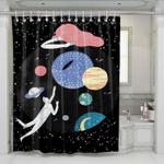 galaxy flat character shower curtains 0