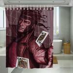 gambit superhero marvel with card shower curtains 0