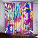 game fall guys pattern curtains blackout window drapes 0
