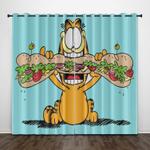 garfield curtains pattern blackout window drapes 0