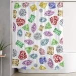 gems pattern shower curtain 0