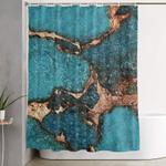 gemstone gold aqua shower curtain 0