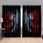 gentle and evil skull pattern blackout curtains halloween gift decor blackout window curtains 100 polyester 417 1079 0