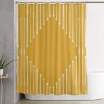geo yellow shower curtain 0