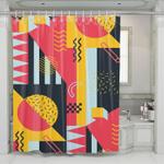 geometric shape triadic shower curtains 0