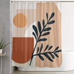 geometric shapes shower curtain 0