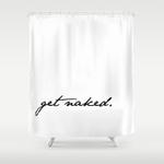 get naked black on white shower curtain 0