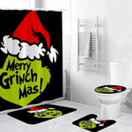 gift for christmas funny grinch bathroom sets shower curtain sets 0