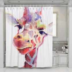 Giraffe Potrait Shower Curtain Set Bathroom Set For Bathroom Decor Best Gift For Friends