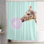 giraffe shower curtain 0