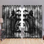 girl skull curtains black white beauty girl skull halloween home decor blackout window curtains 100 polyester 417 1079 0