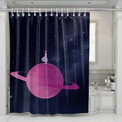 Girl Upon The Galaxy Shower Curtain Set Bathroom Set For Bathroom Decor Best Gift For Friends