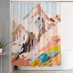 glass mountains shower curtain 0