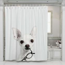 Glasses Dog Shower Curtain Set Bathroom Set For Bathroom Decor Best Gift For Friends