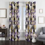 glitch square pattern abstract window curtain 0