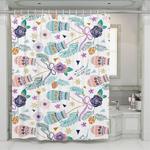 glove and christmas stuff shower curtains 0