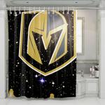 glow in the dark vgk icon hockey shower curtains 0