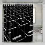 glow keyboard aesthetic shower curtains 0