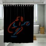 glow line mets color player shower curtains 0