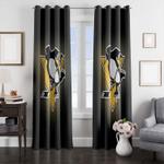 glow pittsburgh penguins nhl window curtain 0