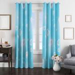 glowing of love blue sky window curtain 0