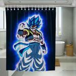 gogeta super saiyan blue shower curtains 0