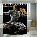 gold cloth iron fist marvel shower curtains 0