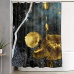 gold dark matter shower curtain 0