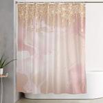 gold glitter rain shower curtain 0