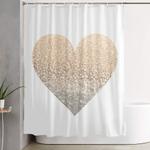 gold heart shower curtain 0