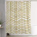 gold herringbone shower curtain 0