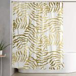 gold leaves 2 shower curtain 0