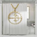 gold stuff pittsburgh steelers shower curtains 0