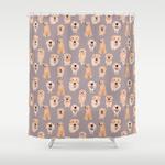 golden retriever shower curtain 0