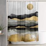 golden spring moon shower curtain 0