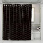 golden star black small shower curtains 0
