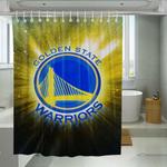 golden state warriors shining logo shower curtains 0