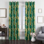 golden tigers walking in forest window curtain 0