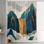 golden waterfall shower curtain 0