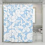 graifity 90s art pattern shower curtains 0