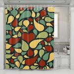 grain liquid love heart shower curtains 0