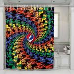 grateful dead dancing bears shower curtains 0